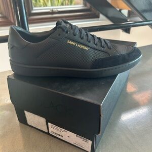 Saint Laurent Black and Gold Men's Sneakers